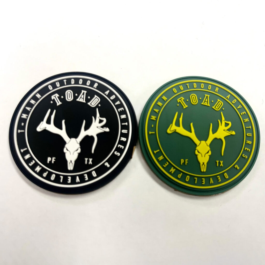We also make custom PVC patches for clients, which can be great for hats and bags.